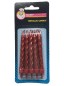 10 RED METALLIC CANDLES