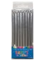 12 SILVER LONG CANDLES